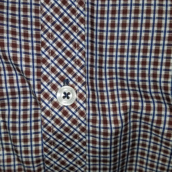 Jeremy Argyle Button Down Casual Dress Shirt Long Sleeved Large - Picture 6 of 13